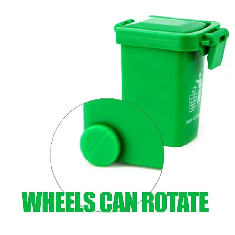 Garbage Toy Can Trash Mini Truck Toys Bin Kids Cans Miniature Curbside Sorting Recycle Vehicles Desk Bins Game Tiny Boy Push