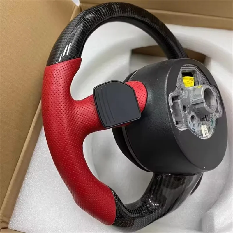 Customized Carbon Fiber Leather Car Steering Wheel For Audi A6 A3 A4 A5 Q5 RS3 RS7 Q7 C6 A8 S6 S7 B8 B9 S3 S4 S5 Steering Wheel