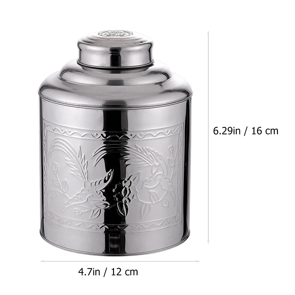 Metal Tea Women's Flour Container Storage Jars Stainless Steel Portable Can