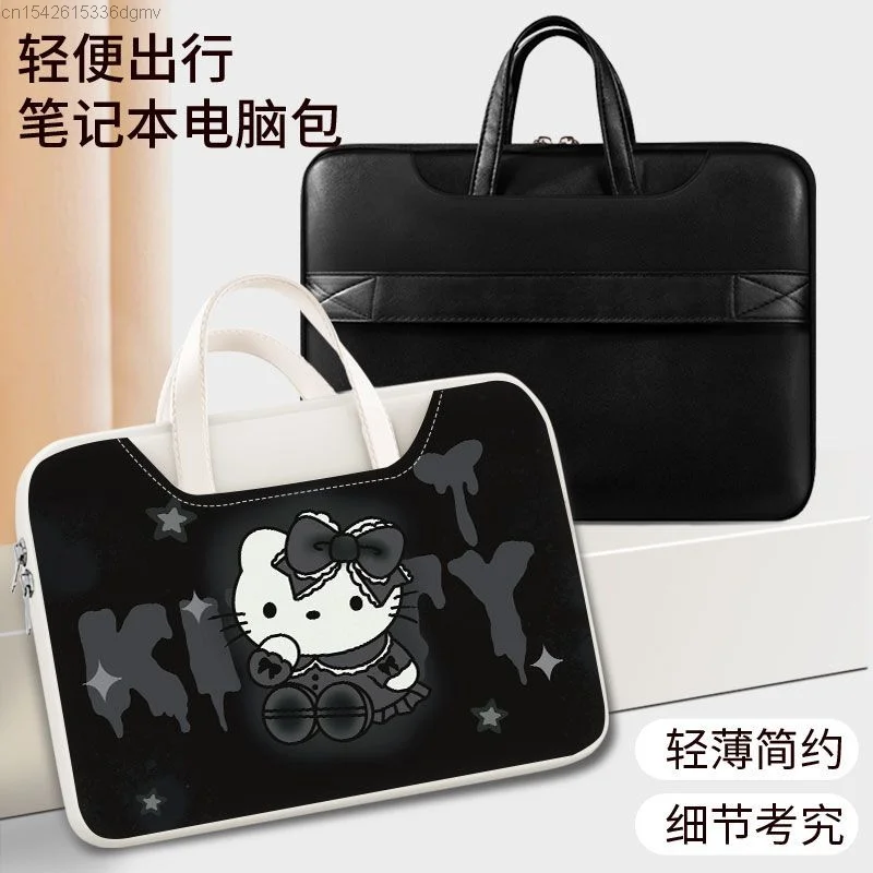 Sanrio Gothic Hello Kitty Laptop Bag Briefcase For 12 13.3 14 15.6 16 Inch Computer Bag For Macbook Pro Air M1 Lenovo Dell HP