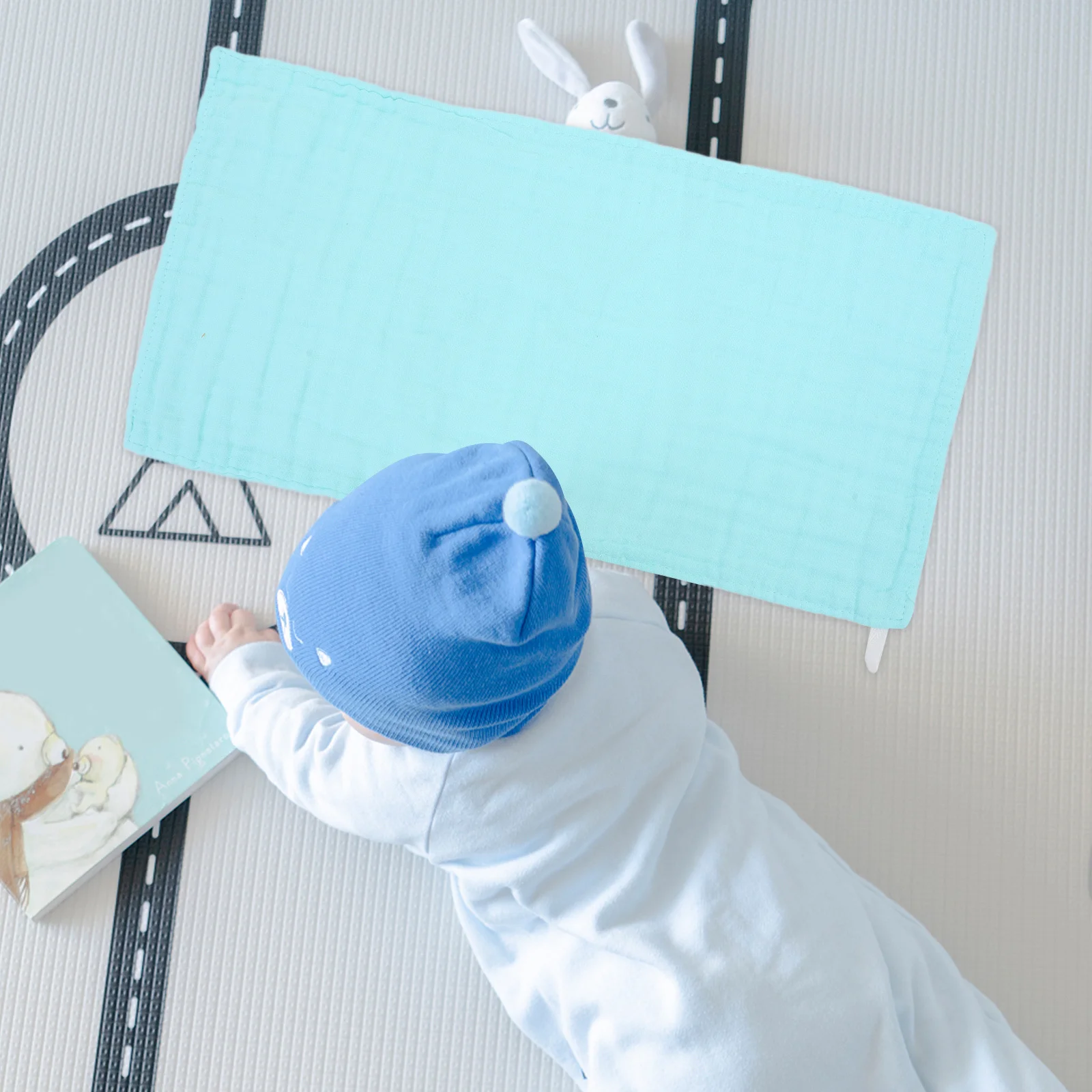 

3Pcs Cotton Baby Bibs Newborn Towel Soft Comfortable Durable Water Absorption Design Lightweight Portable Outdoor Use