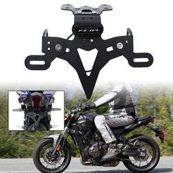 fz07 For YAMAHA YZF MT07 FZ07 MT-07 2014-2022 Motorcycle License Plate Holder Tail Tidy Turn Signal Light LED Accessories Frame