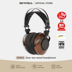 SIVGA SV023 Hi-fi Open-back Over-ear Walnut Wooden Headphone 50mm Dynamic Driver Comfortable Wired Monitor