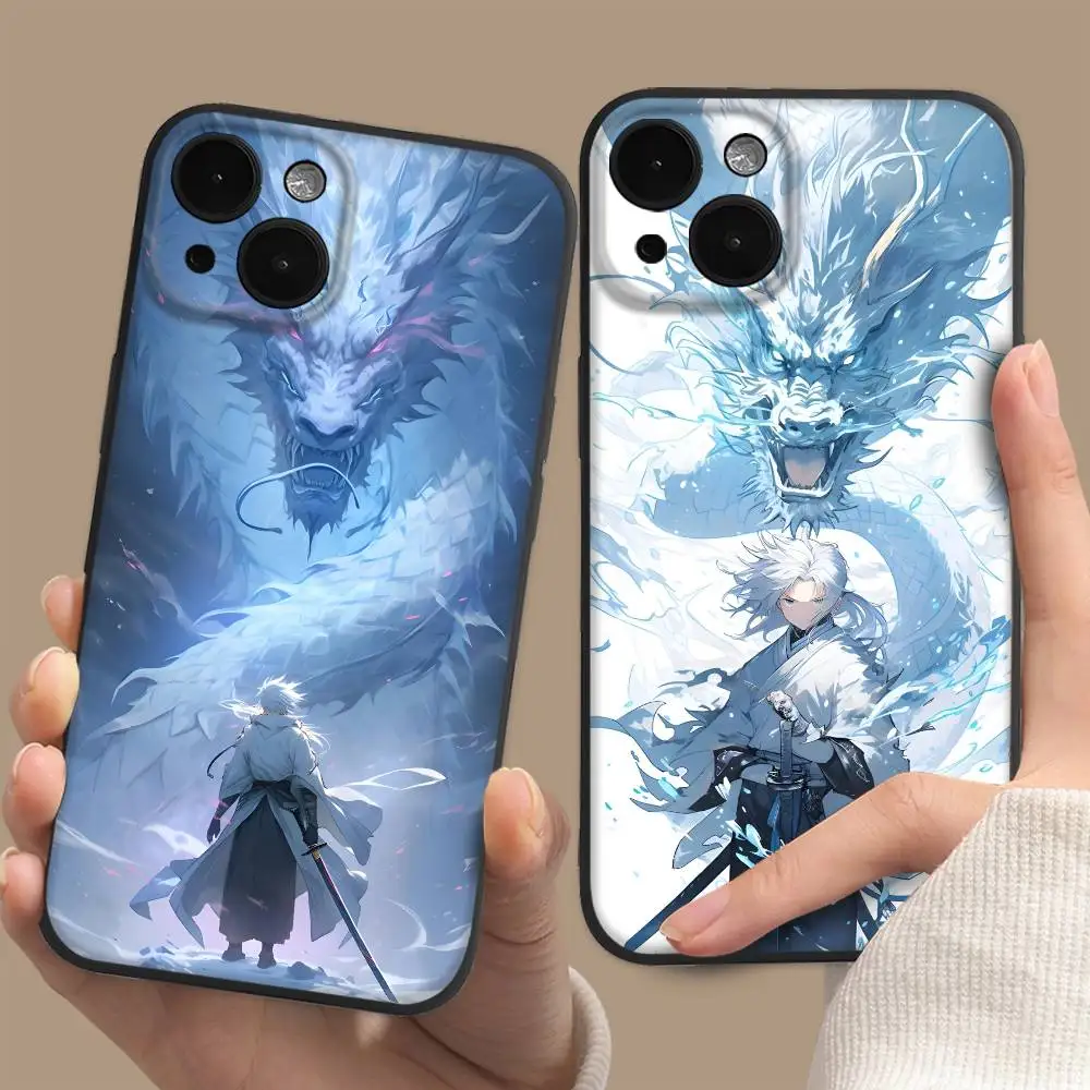 Funda de teléfono Anime Comics B-BLEACH Hitsugaya Toushirou para iPhone 16 15 14 13 12 11 Pro Max Mini simplicidad funda corta a prueba de golpes