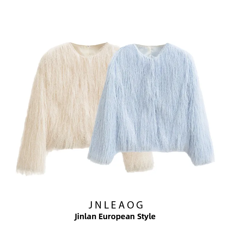 

Женская свободная посадка Jaet с кисточками, длинное све, круглое, из полиэфирного волокна, осенняя новинка JNLEAOG 8376857