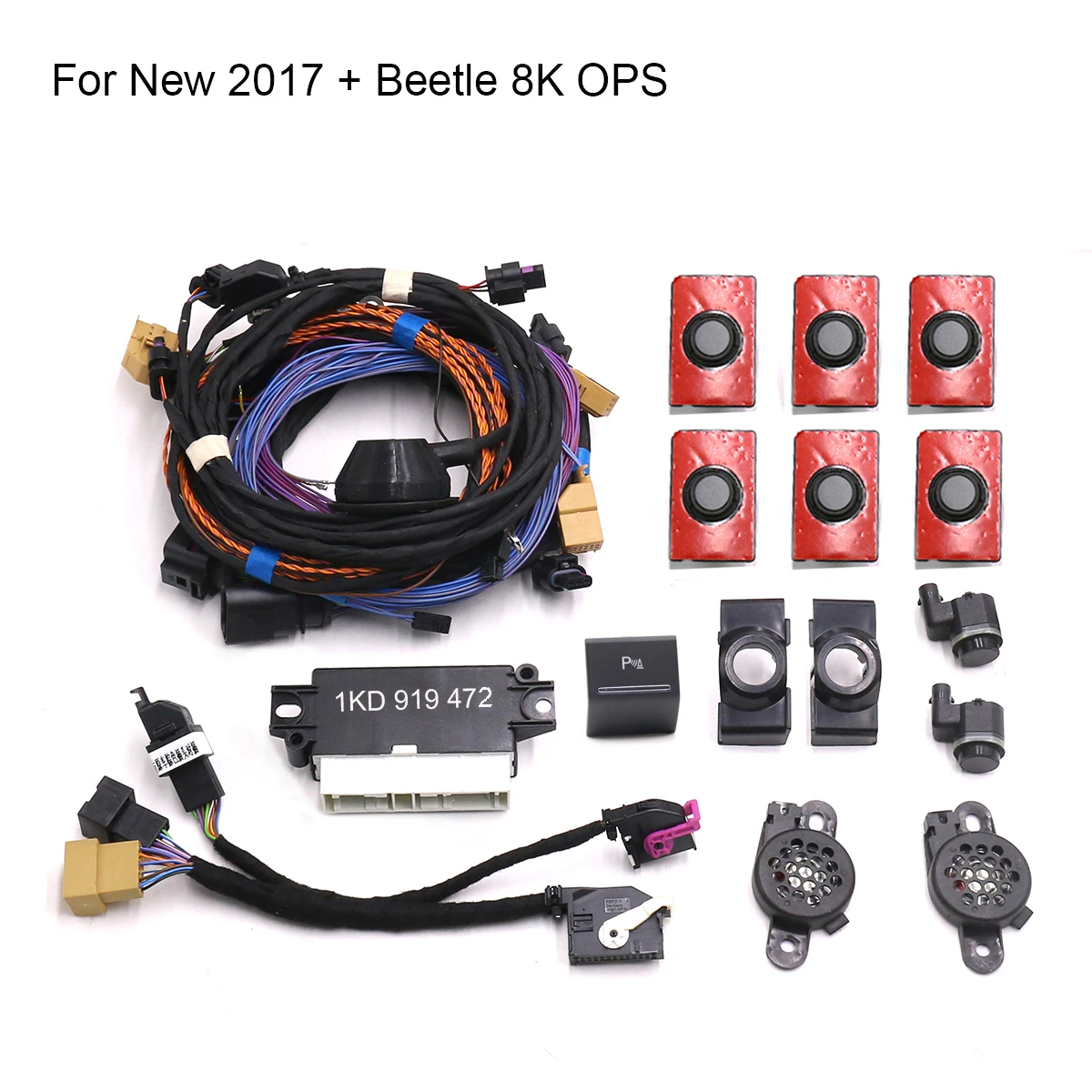 

For New 2017 + Beetle Upgrade Old PDC Module To 1KD / RNS to MIB Park Pilot Front and Rear 8 Sensor 8K Parking PDC OPS