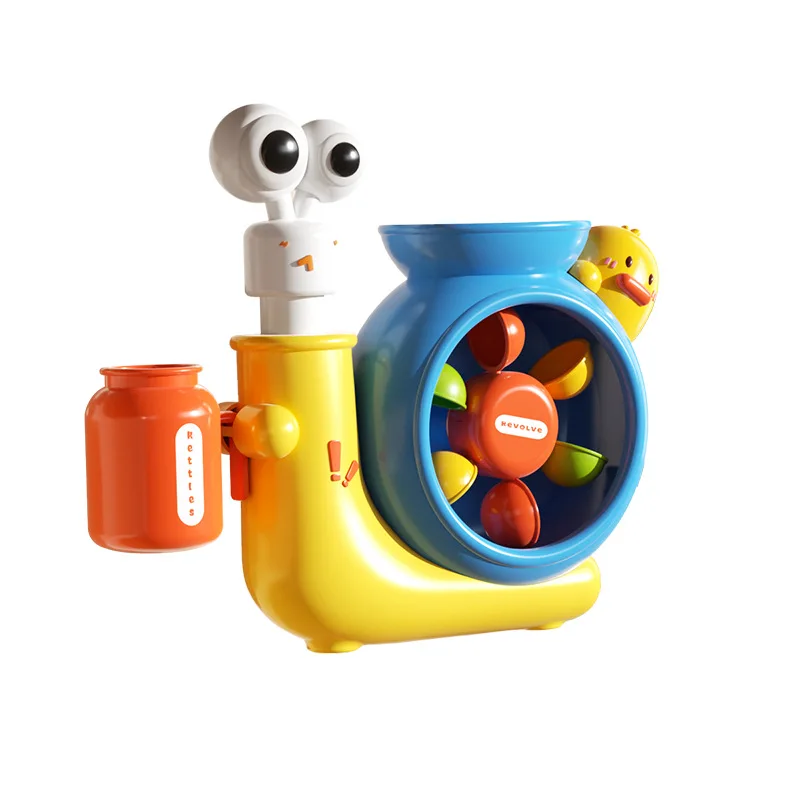 Jouet de bain pour bébé, jeu d'eau, roue à eau en forme d'escargot mignon, baignoire de douche amusante pour enfants avec ventouse, arroseur de pulvérisation d'eau pour enfants