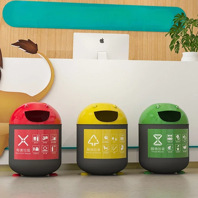 outdoor kindergarten classified trash can personality creative storage bucket office cartoon cute