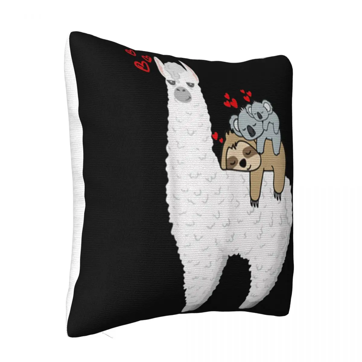 Awesome Llama 038 Lazy Sloth With Baby Koala Mama Bear Valentines Gift Basic Pillow Case