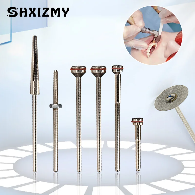 Dental Mandrel For Paste-Impregnated Polishing Disc Composite Polishing Finishing Disk Rotary Clamp Rod Copper Shank