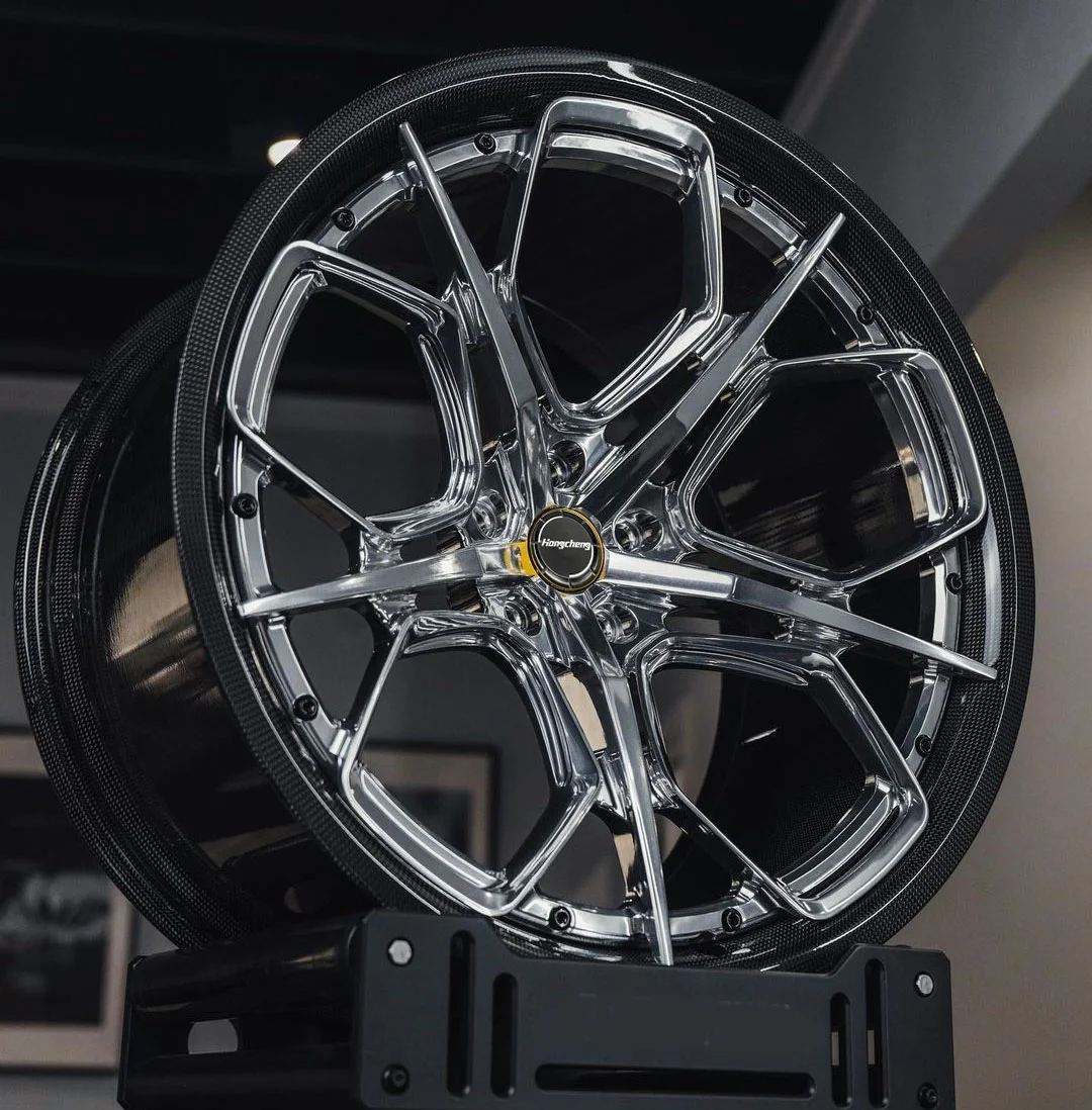 New model of 26Custom 2 Piece Polished Wheel 20 22 24 Inch Forged Rim 5x130 5x114.3 5x120 Passenger Car Wheel for