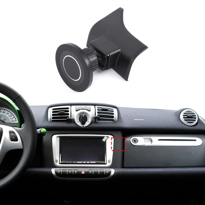 

ABS For 2011-2015 Mercedes-Benz Smart 451 Glove Box Side Phone Holder (New Magnetic Version) Car Accessories