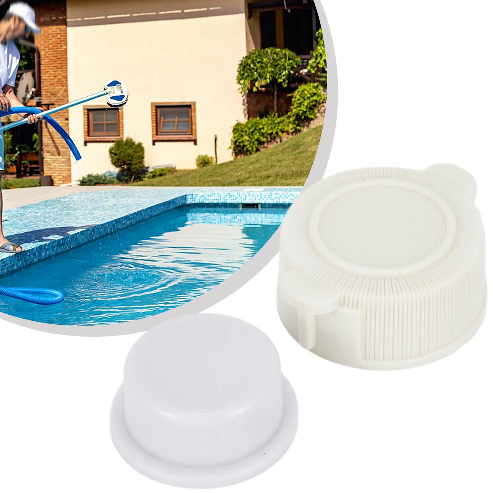 Cap for Intex Exhaust Valve Drain System Used in Above-Ground Pools Replaces Part Numbers 10043 and 10044 With Washer