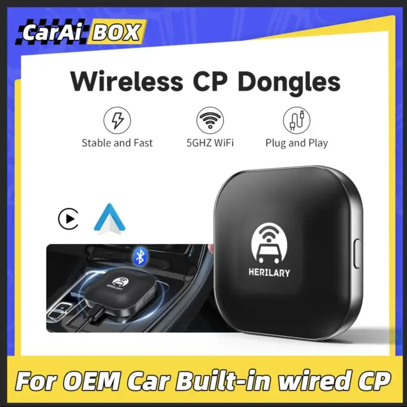 

Новый беспроводной автомобильный адаптер Android Carplay 2 в 1 Smart AI Box Автомобильный OEM проводной к беспроводной для Benz Audi Mazda Kia Toyota VW