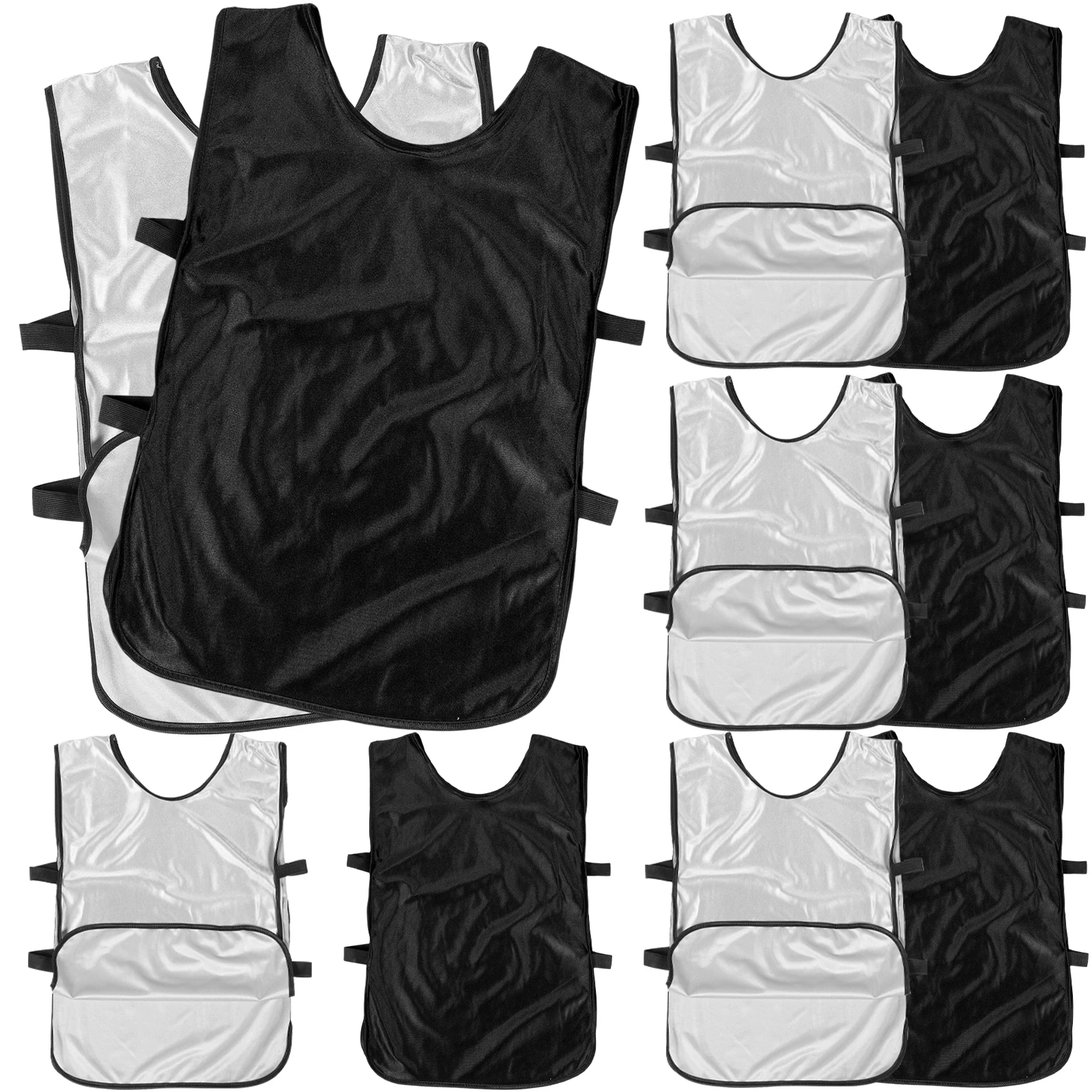 

6pcs Training Vest Team Sports Pinnies Goalkeeper Polyester Costume Bibs Youth Adult QuickDrying Jerseys Basketball Football