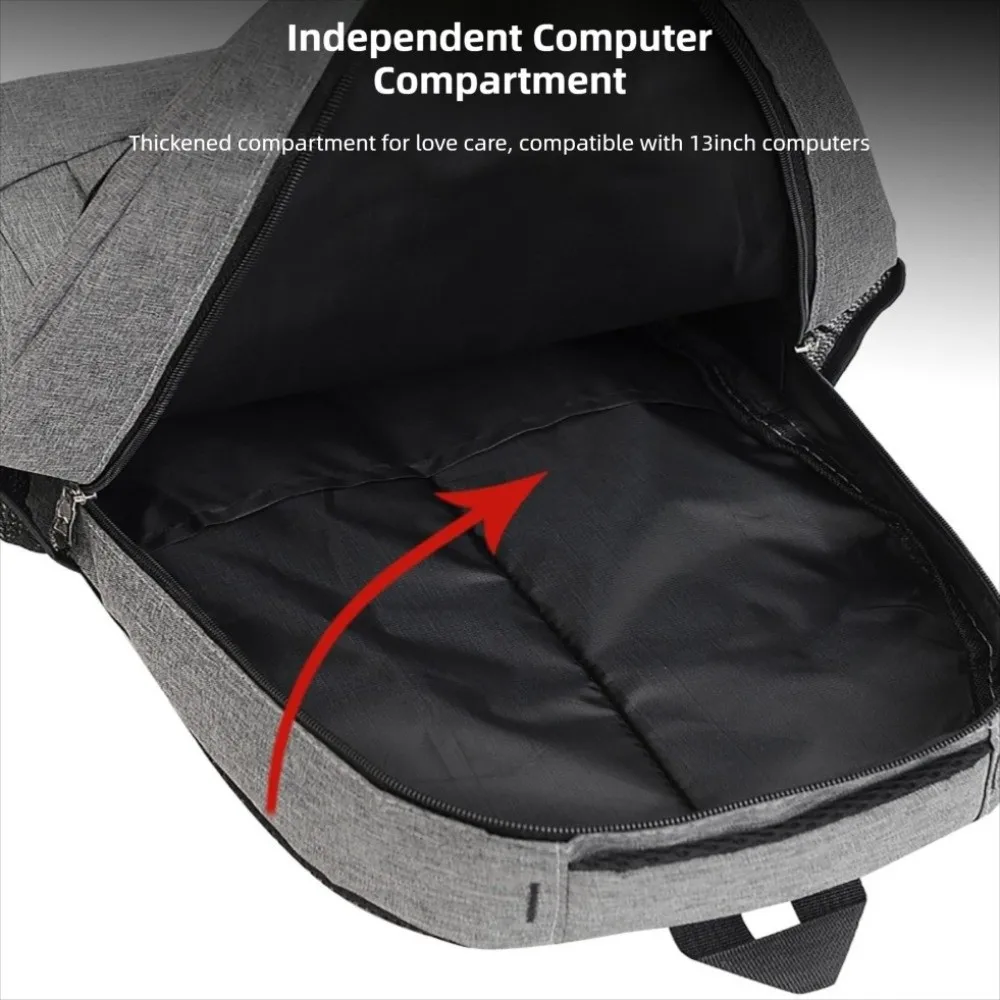 

Universal Ergonomic Men Backpack Wear Resistant Water-repellent Laptop Shoulder Bag Fashion Casual Style Daypack Daily Use