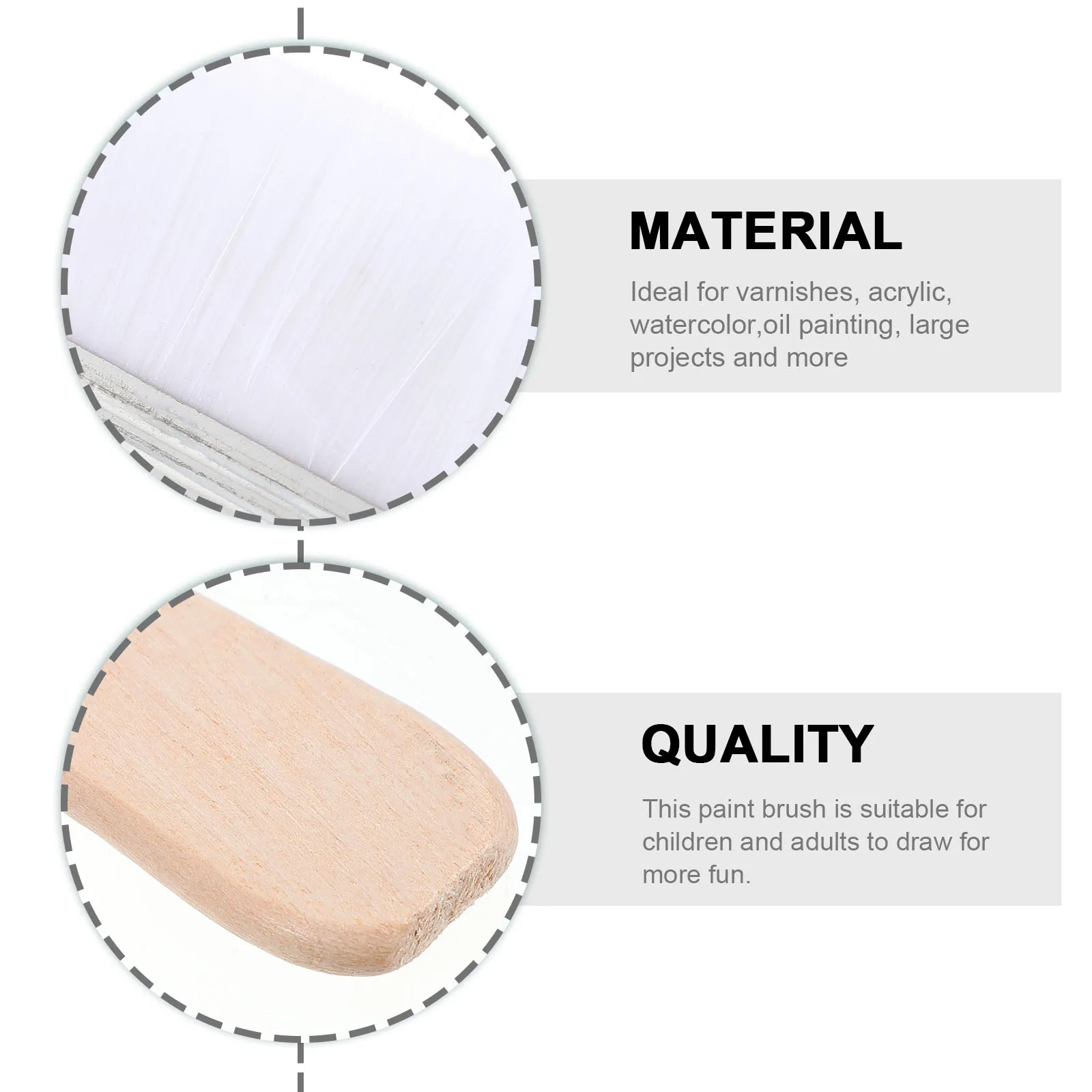 

12pcs Oil Painting Brush Set Flat Paintbrush Kids Drawing Brush Nylon Hair Wooden Handle Easy Clean For Acrylic Watercolor