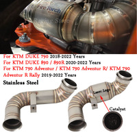 For KTM DUKE 790 Duke 890 / 890R 18-22 KTM 790 Adventur R Ktm790 R Rally 19-22 Motorcycle Exhaust Modify Mid Link Pipe