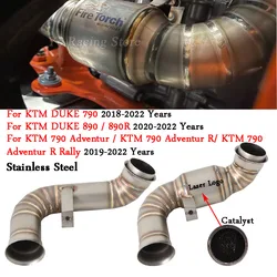For KTM DUKE 790 Duke 890 / 890R 18-22 KTM 790 Adventur R Ktm790 R Rally 19-22 Motorcycle Exhaust Modify Mid Link Pipe
