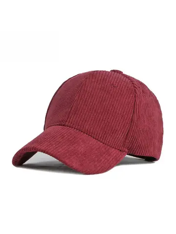 Corduroy baseball cap, autumn and winter warm duckbill cap, multi colored men's and women's fashionable sun shading hip-hop