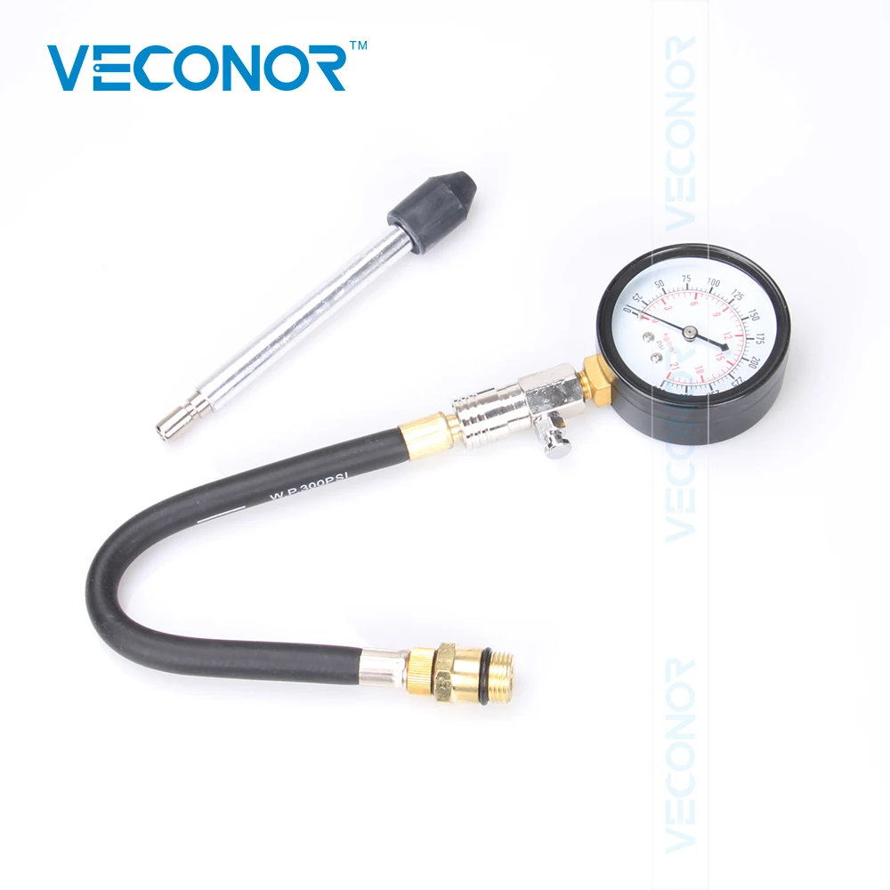 G324 Engine Cylinder Pressure Meter Gasoline Compression Tester Gauge 0-300PSI