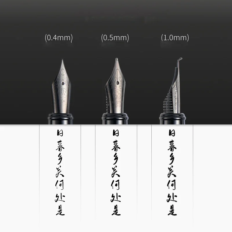 

Classic High-End Metal Fountain Pen Writing Stationery,Straight/Bent Nib Calligraphy Writing Pen Office Signature Business Gift