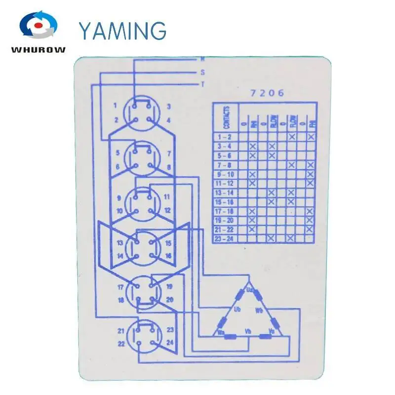 مفتاح كاميرا دوارة لتغيير سرعة المحرك ، ملحق ماكينة الطحن ، 6 أعمدة ، 8 نقاط للتحكم في الموقع ، ong ، 20A #6