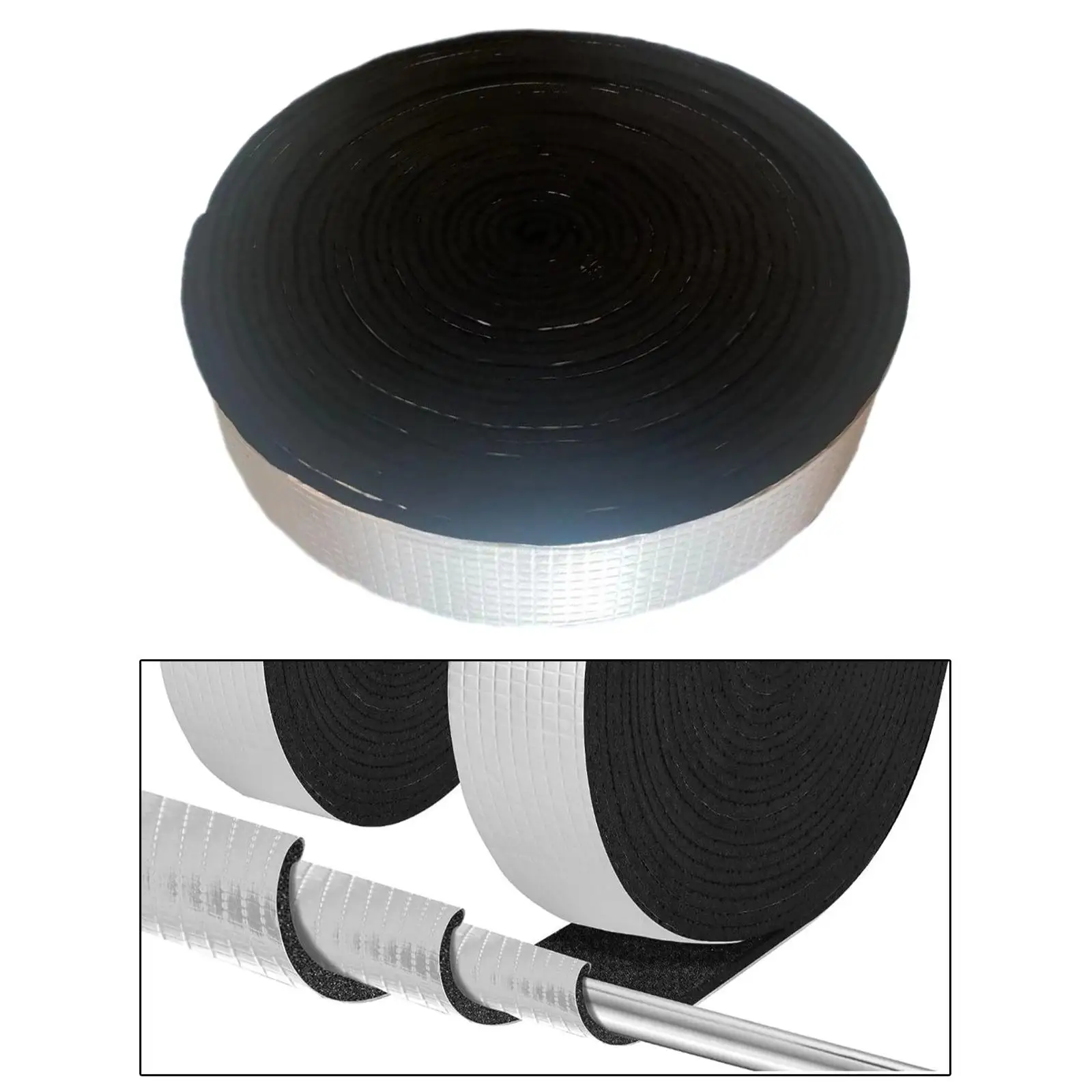 Foil Backed Pipe Tape Insulation Wrap Waterproof Durable Foam Tape Easy Install Heat Preservation for Home Plumbing