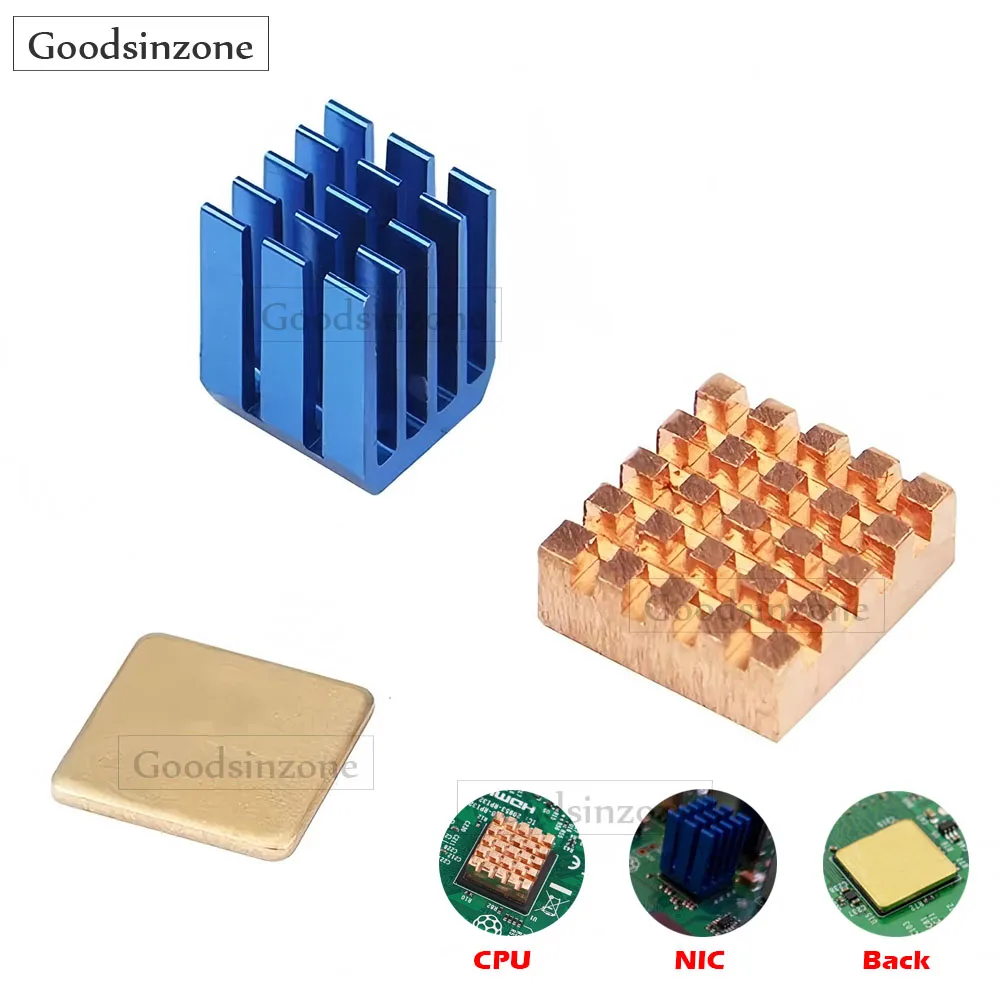 Disipador de calor Raspberry Pi, kit de enfriamiento de placa de circuito, aleta para enfriador Raspberry Pi 3, Pi 2, Pi Modelo B+