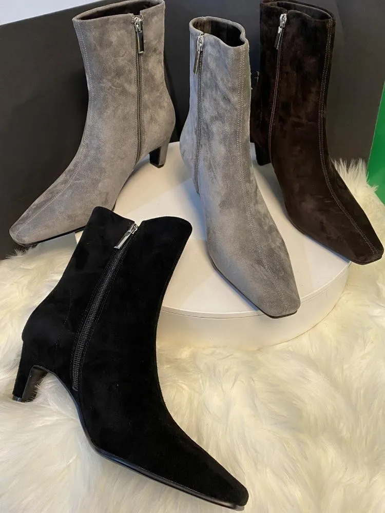 الرجعية جلد طبيعي أشار تو هريرة كعب سستة حذاء من الجلد بلون جلد البقر السيدات مريحة الخناجر الأحذية #2