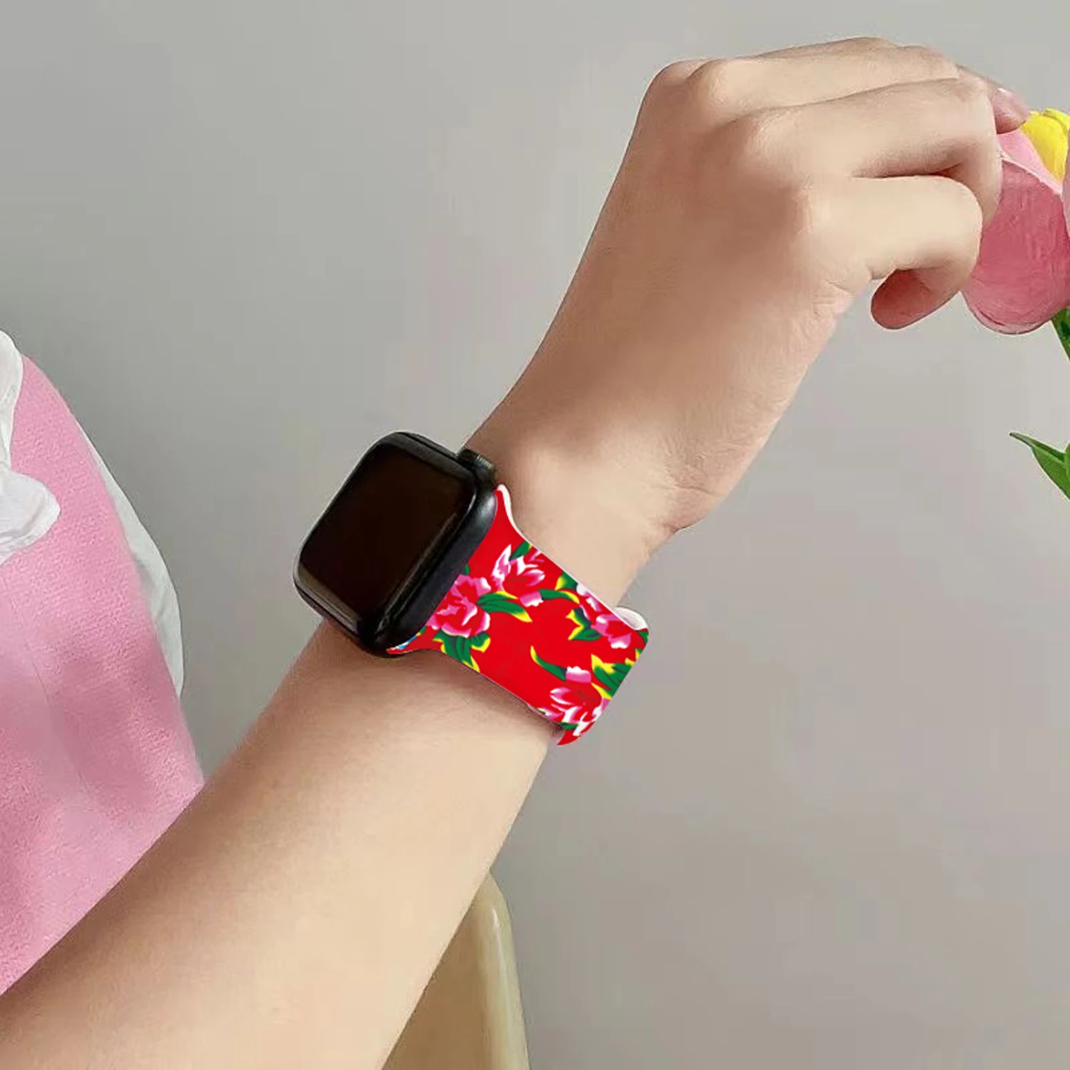 National Trend Series Print-Armband für Apple Watch 11 10 9 SE, Silikonband, austauschbares Armband für iWatch 46 mm, 42 mm, 41 mm, 40 mm