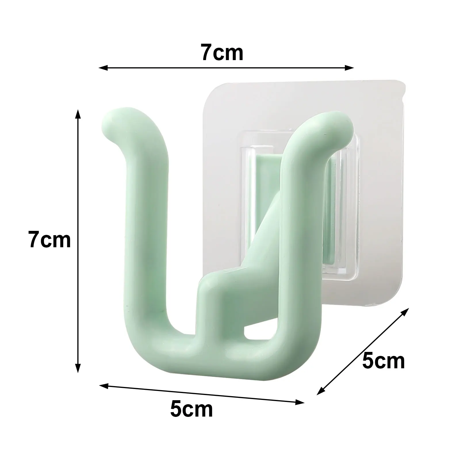 1PCS Holder Clothes Hooks Bathroom Kitchen Plastic Self Adhesive Wall Coat Rack Key Holder Rack Towel Hooks White Blue Fixture