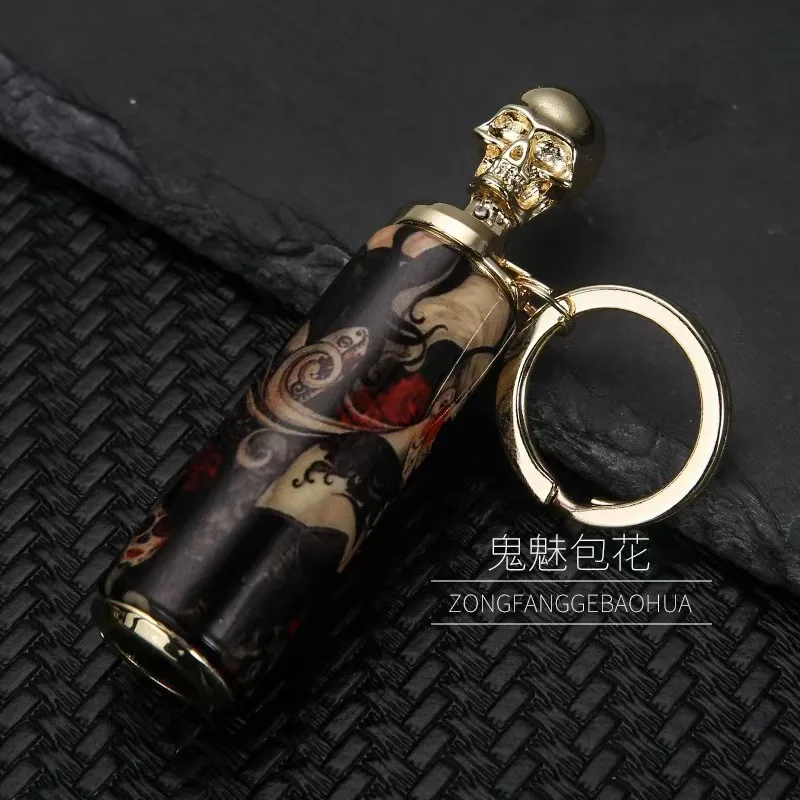 Outdoor Multifunctional Portable Match Keychain, Kerosiene Lighter, Metal, Camping Ignition Tool, Men's Gadget Smoke Accesoires