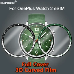For OnePlus Watch 2 2R eSIM Clear Full Cover Black 3D Curved Plating Soft PMMA PET Film Screen Protector -Not Tempered Glass