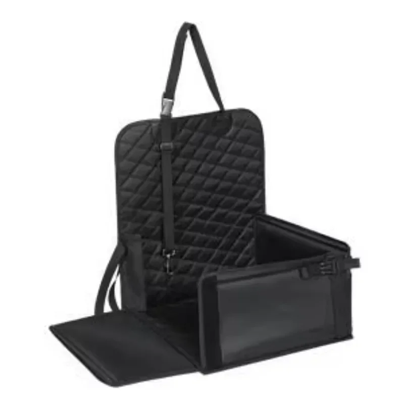 

With storage bag and seat belt tether reinforcement, portable waterproof pet travel 22