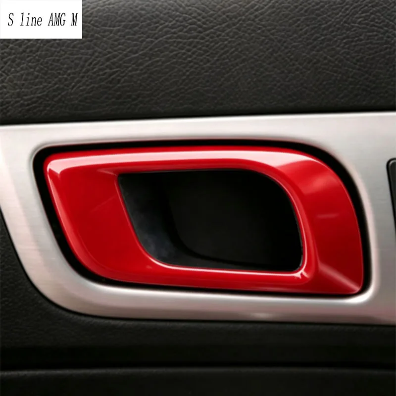 For Mercedes Benz SLK R172 2011-2015 RHD Carbon fiber Car Inner Door Pull Handle CD panel Cup holder Gear shift Sticker Cover view 4
