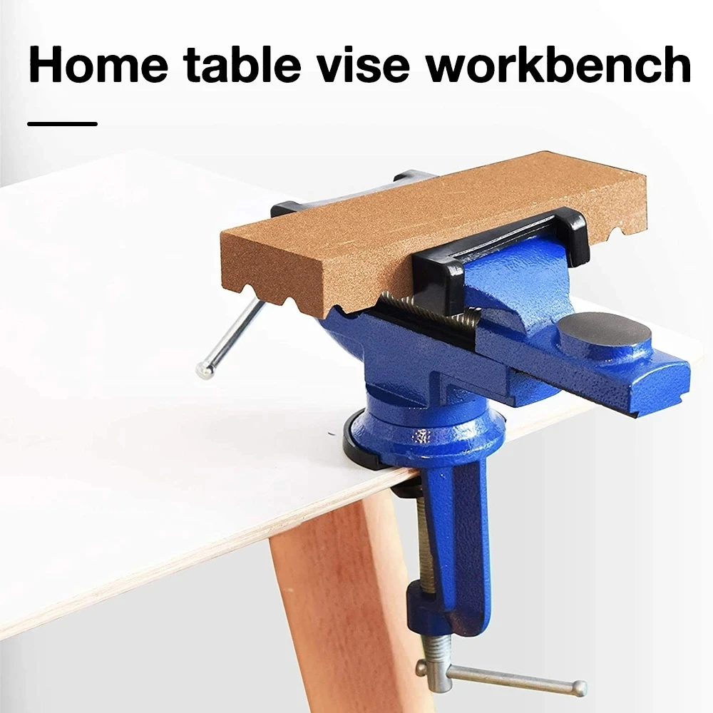 Universal Bench Vice Machine Vise Clamp Full Metal 360 Degree Totatable Small Swivel Base Clamp-on Bench Vise For Woodworking