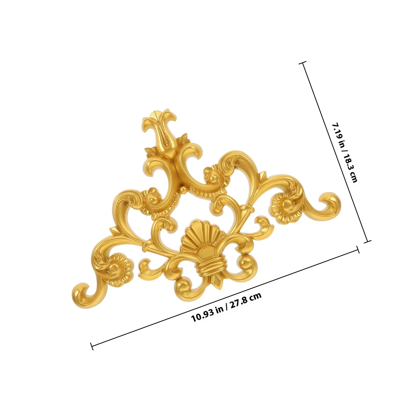 PVC Carved Flower Onlay Applique Plastic Wall Mounted Onlay Ornament for Ceiling Background Wall Door Corner Decoration