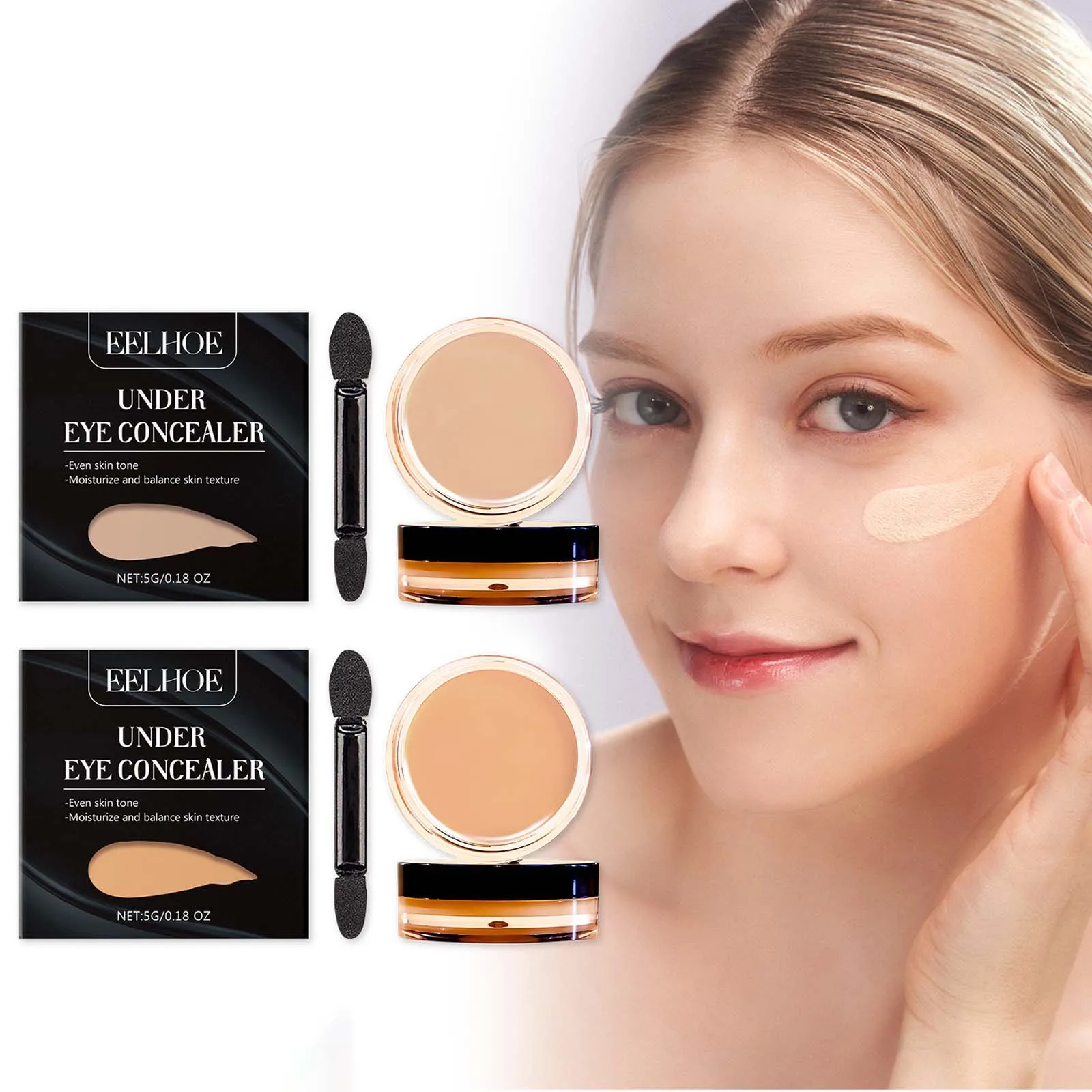 Eye Concealer Series Augenunreinheiten, feuchtigkeitsspendend, ohne Make-up zu entfernen, leichte und natürliche Passform, aufhellendes Reparatur-Concealer-Make-up