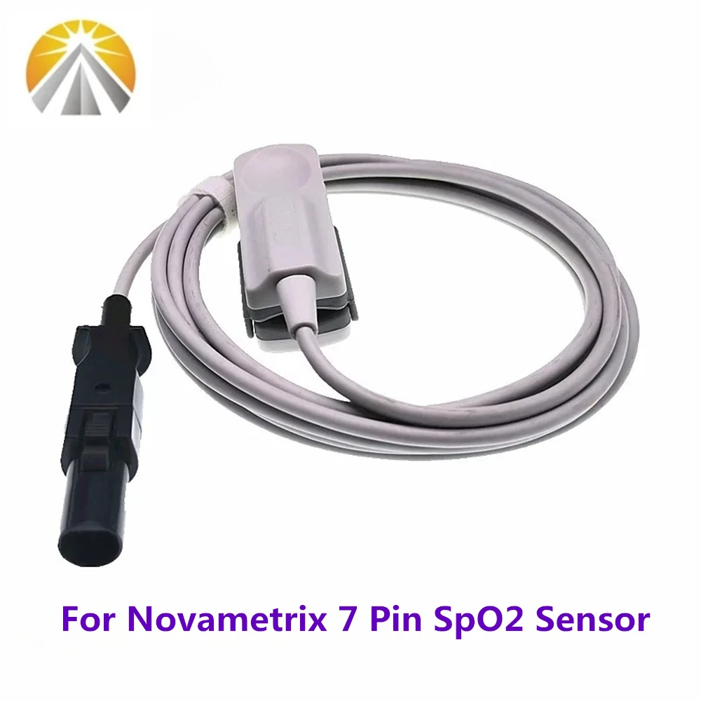 7 Pin SPO2 Sensor 87776-00 For Novametrix 510 7000 Spacelabs 90465 Patient Monitoring Adult Child Neonate Veterinary Types SAO2