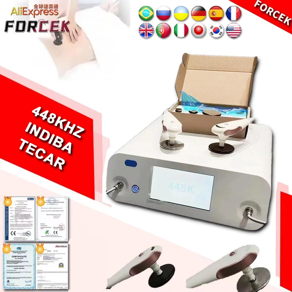 Tecar 슬리밍 지방 감소 기계, Tecar 캐비테이션, 건강 미용 바디 케어 시스템, RET CET RF 슬림 기계, 무게추 감량, 448K