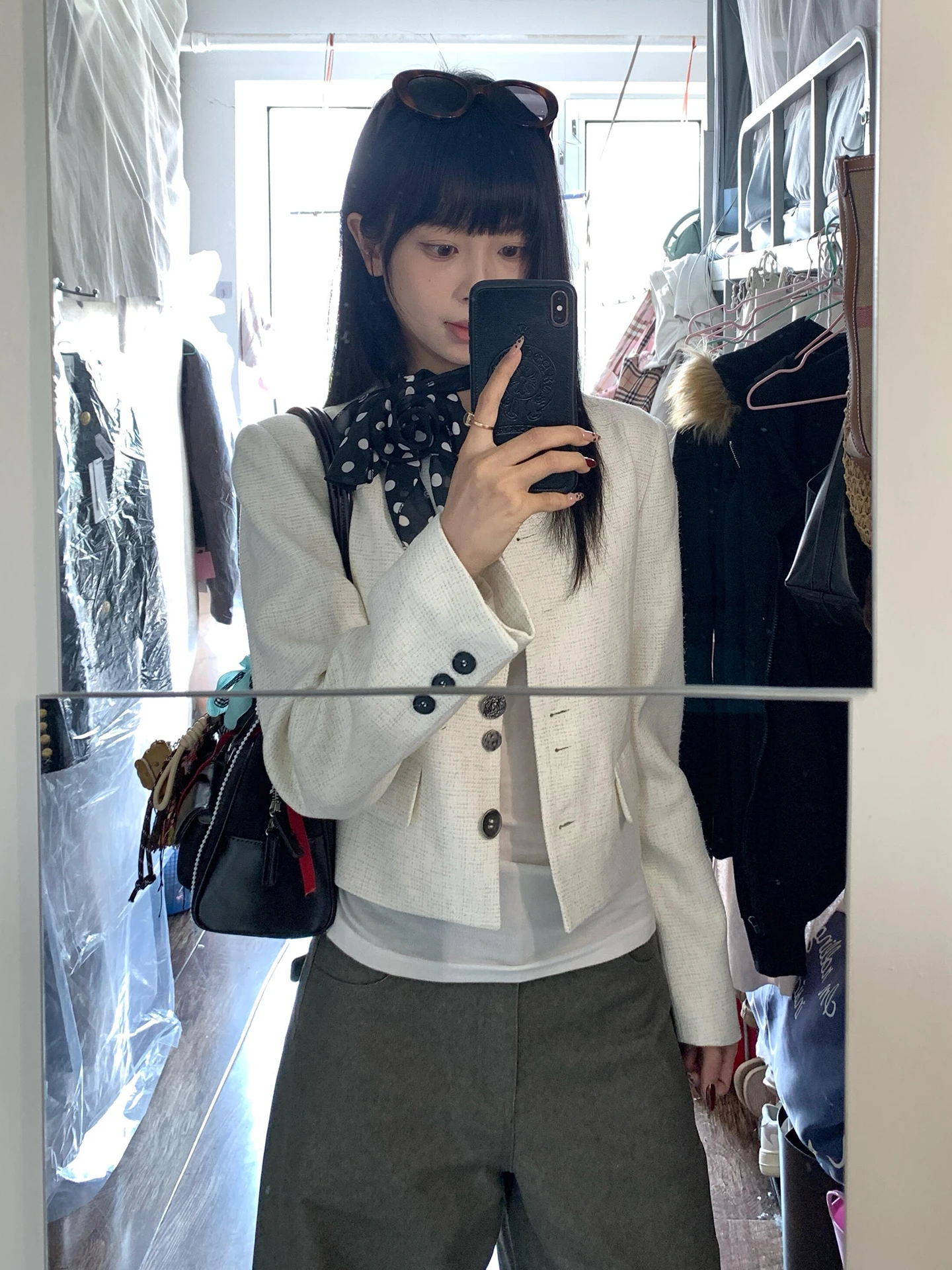 

Korean Style Unique Design Little Fragrance Wind Suit Open Cardigan Short Jacket Women's Fashion Autumn 2025 New Arrival