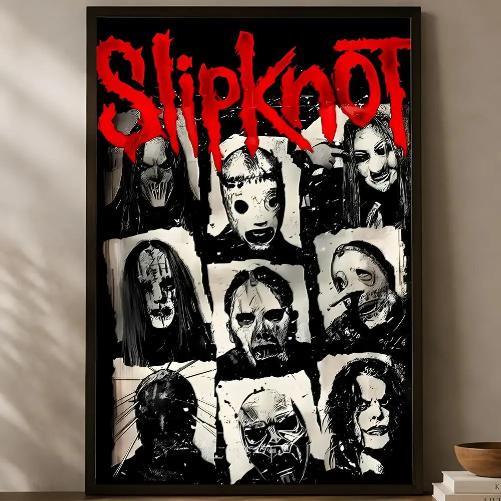 Band S-Slipknot Poster, selbstklebendes HD-PVC-Wandkunstposter, wasserfeste Dekoration für Schlafzimmer, Wohnzimmer und Zuhause – Detail 21