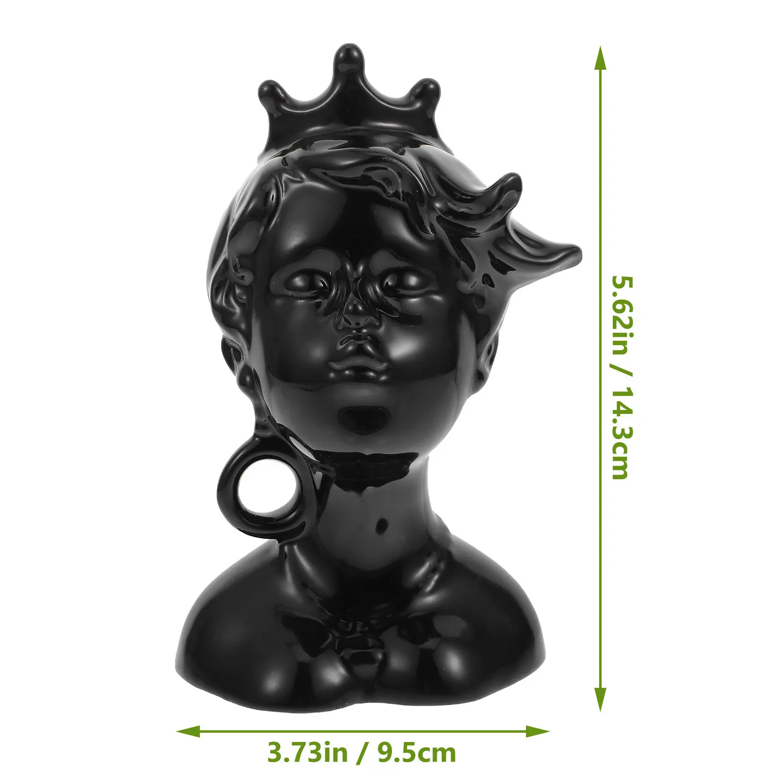 Ceramic Human Face Vase Creative Flower Arrangement for Living Room Bedroom Office Desktop Decor