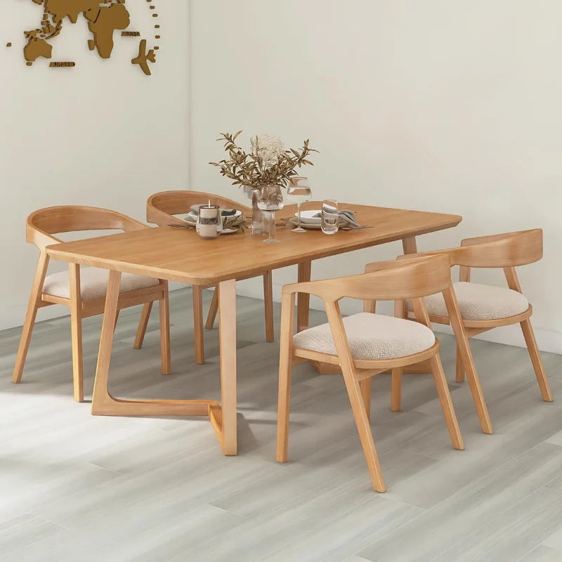 Juego De comedor De mesa larga, Muebles modernos, Cocina casera, islas De pesebre, mesas para restaurantes, Muebles De Cocina sólidos, habitación moderna De madera