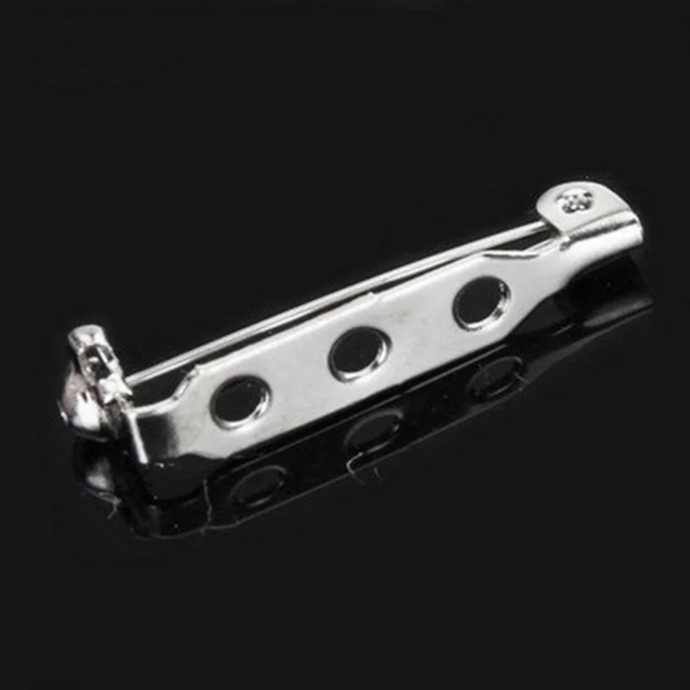 

100pcs 38Mm Metal Brooch Pin Safety Catch Back For Craft Badge Diy Accessory Silver Durable Fashion Sewing Resin Gluing Fixing