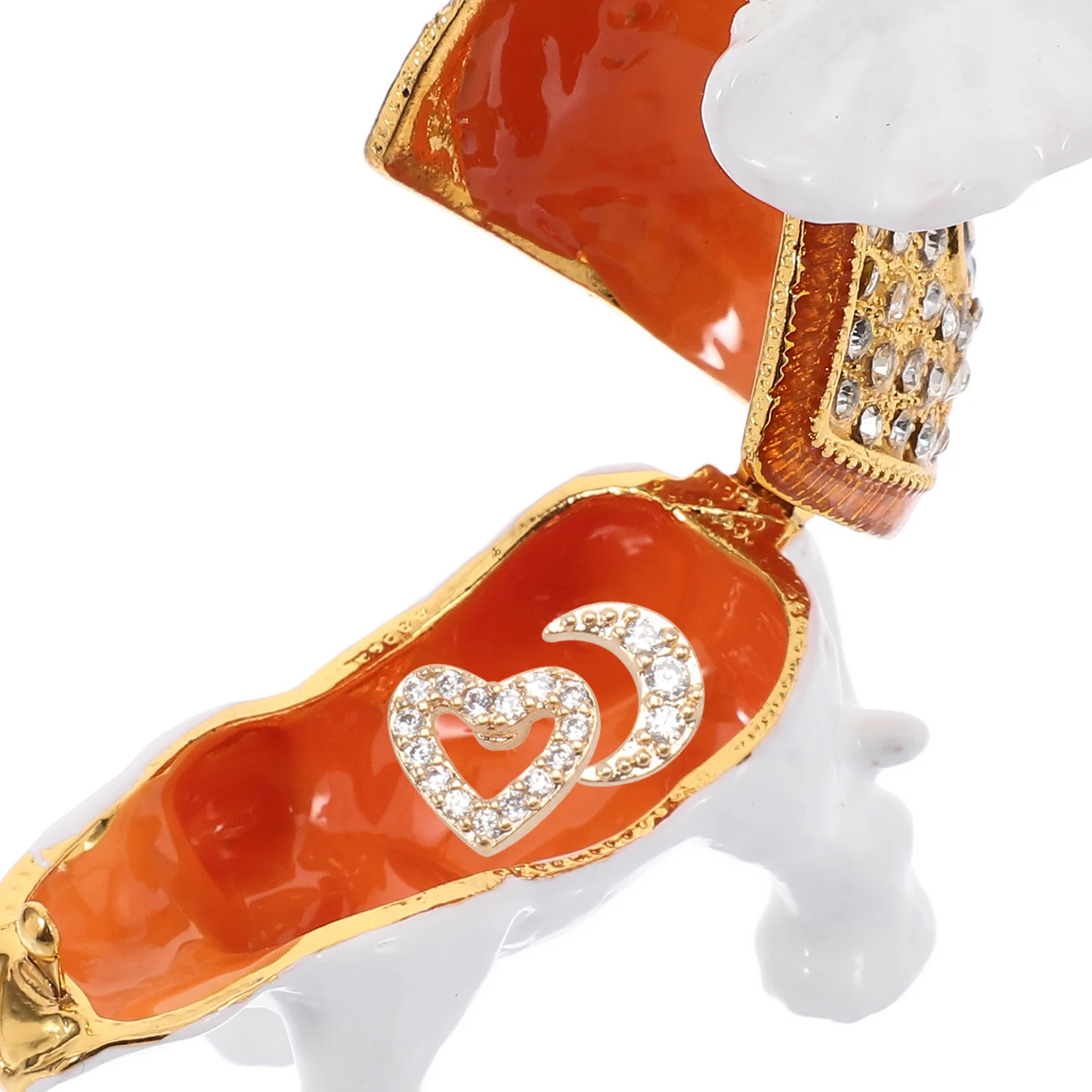 رسمت باليد المينا الفيل حلية صندوق متمحور مجوهرات صغيرة المنظم حلقة قلادة حامل الحيوان تذكار المنزل