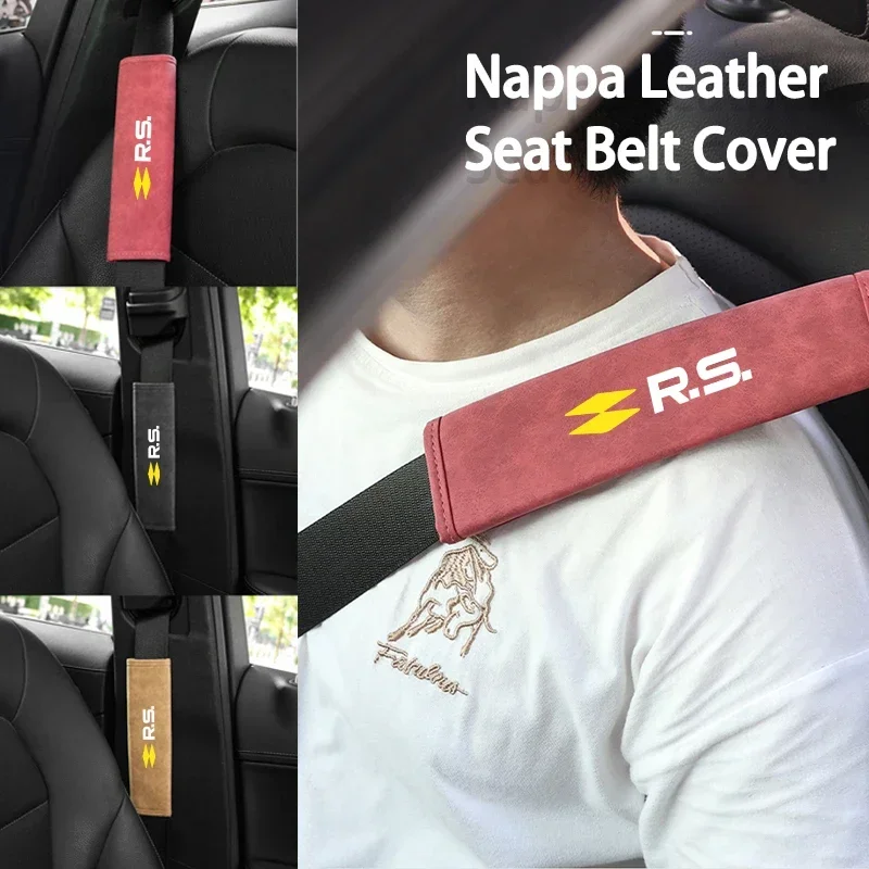 Car Seat Belt Cover Shoulder Cushion Protector Belts Pads For Renaul RS Sport Megane 3 4 2 Clio 5 Line Sandero Scenic Logan