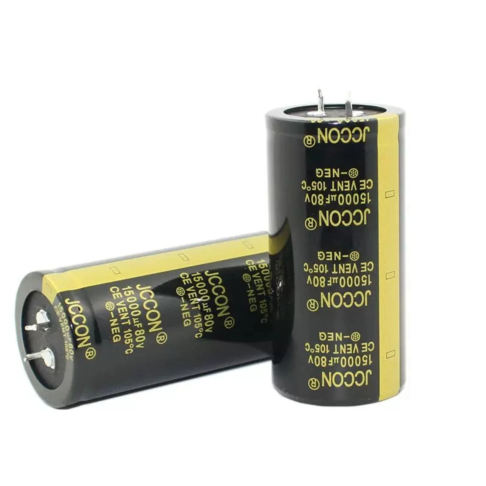 

2pcs 15000uf 80V JCCON Black Gold Audio Amplifier Filter Bullhorn Capacitor 35x70mm