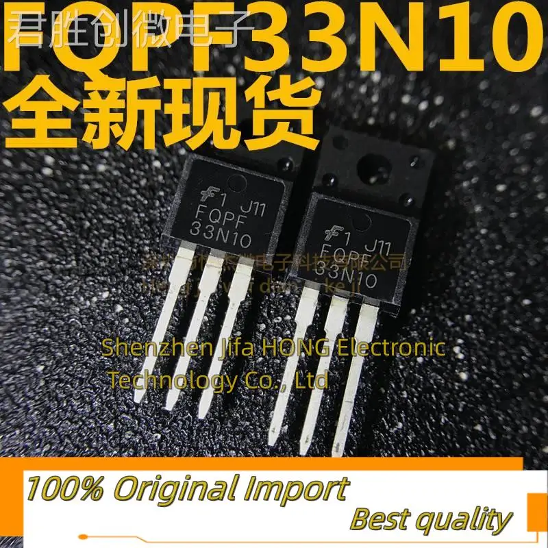 FQPF33N10 33N10 33A 100V TO-220F MOSFET importado Original, lote de 10 unidades